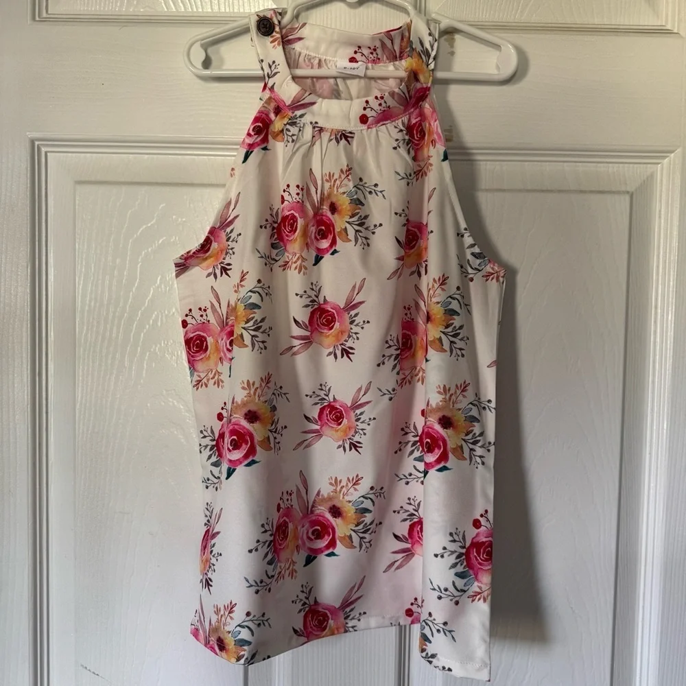 PatPat Girls Floral Pink Halter‎ Dress New Size 9